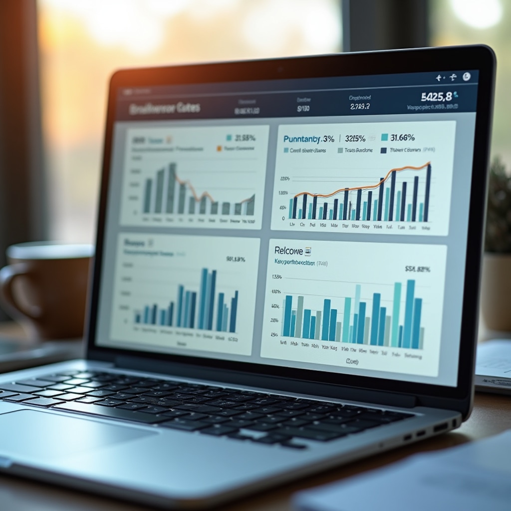 Real estate investment metrics displayed on modern dashboard with financial indicators