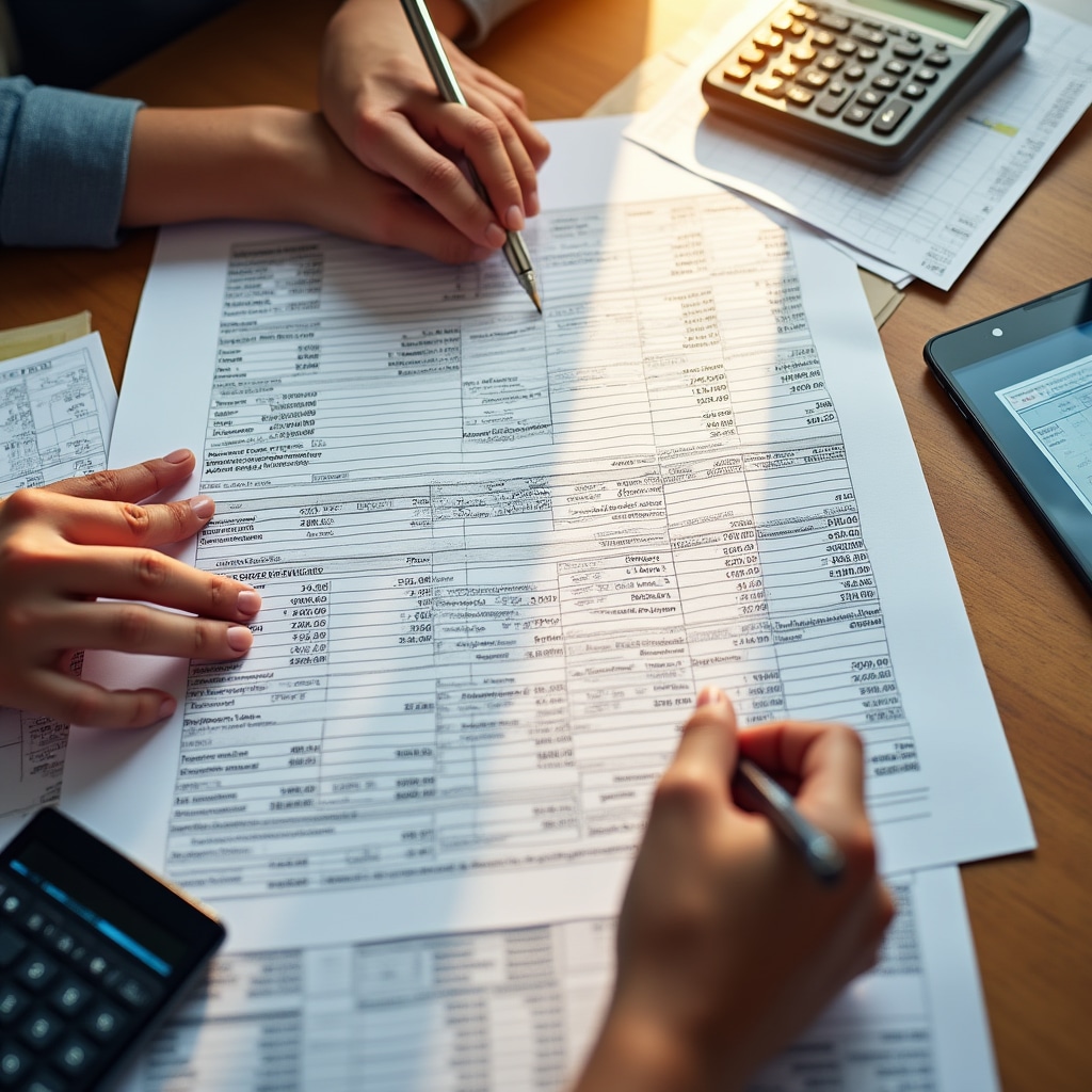 Detailed financial spreadsheet with real estate project cash flow calculations